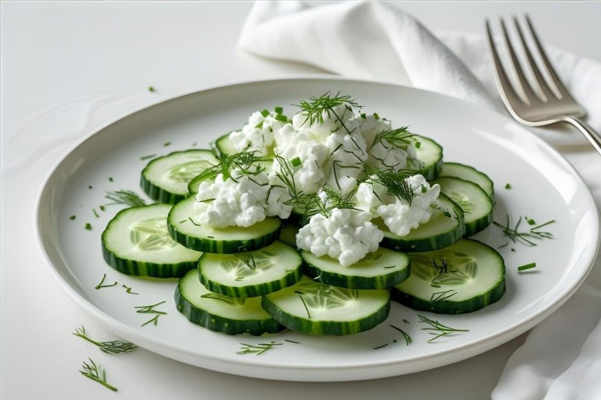Cucumber & Cottage Cheese Bites